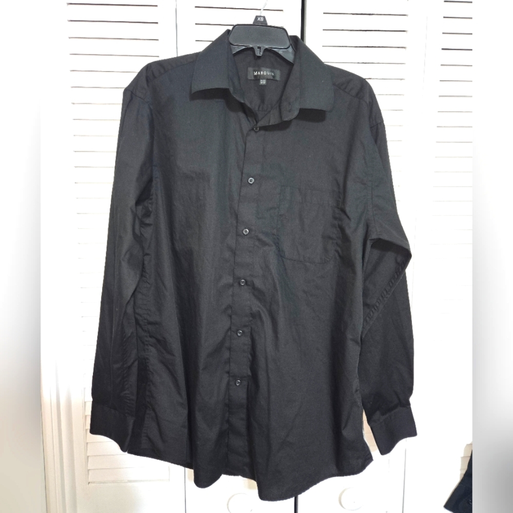Marquis Men's 16 1/2 - L Black Dress Shirts